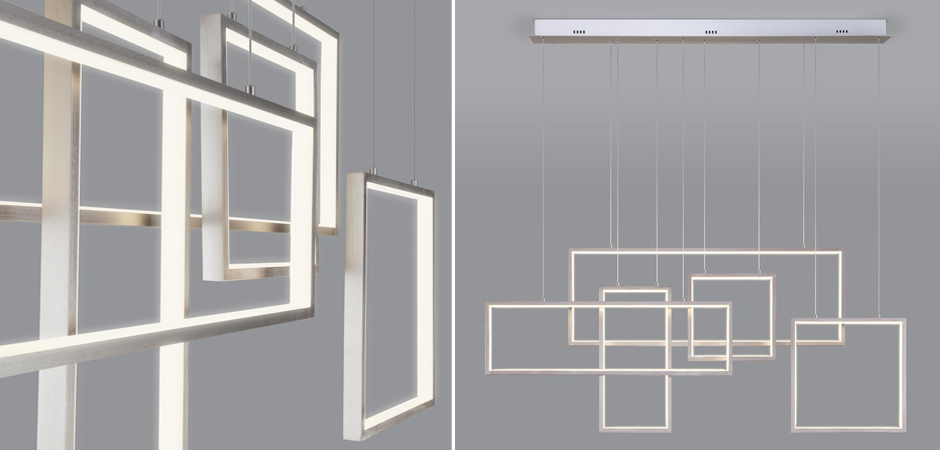 Люстра Rectangle Geometry Chandelier Nickel 5 Люстра Rectangle Geometry Chandelier Nickel 5 - Loft-Concept в Саратове