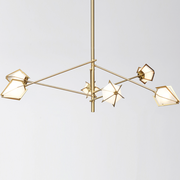 Люстра HARLOW Spoke Chandelier Gabriel Scott Латунь в Саратове | Loft Concept 