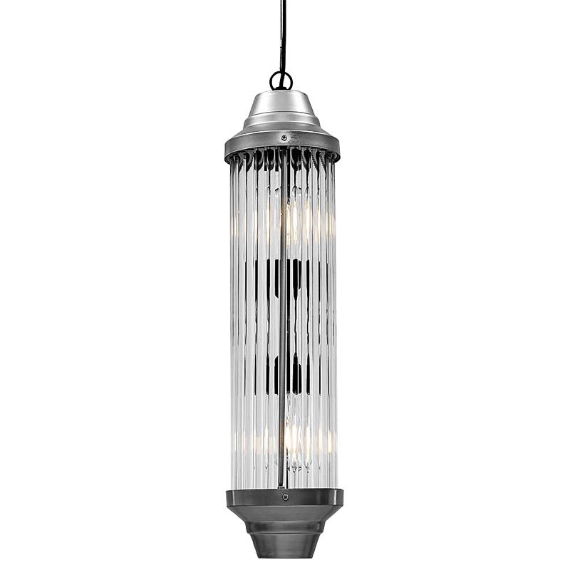 Подвесной светильник Transparent Tubes Pendant Хром Прозрачный в Саратове | Loft Concept 