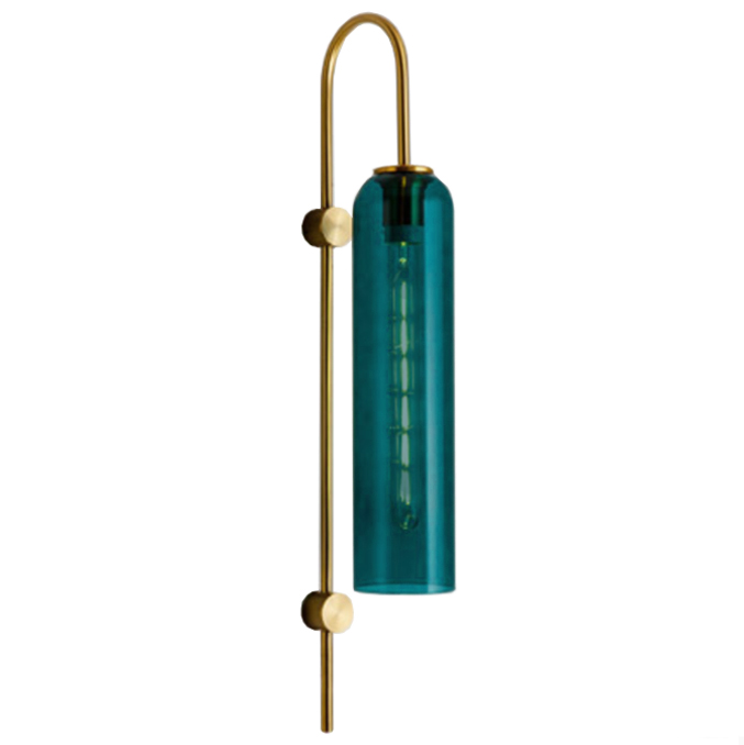 Бра ARTICOLO float Wall Sconce  Drunken Emerald Золотой Бирюзовый в Саратове | Loft Concept 
