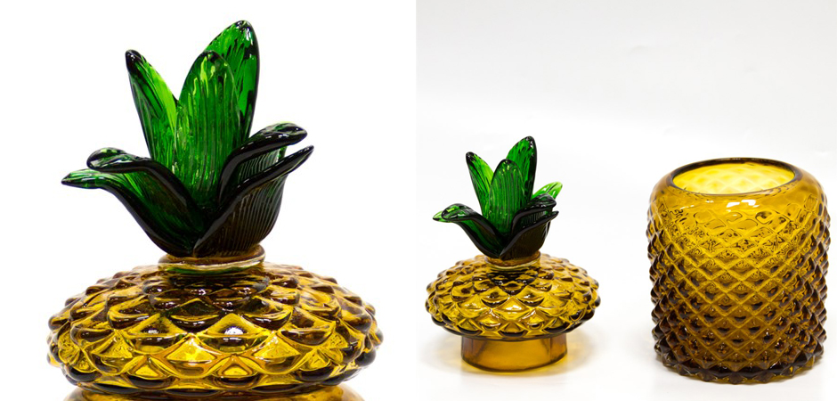 Ваза с крышкой Pineapple Transparent Amber S Ваза с крышкой Pineapple Transparent Amber S - Loft-Concept в Саратове