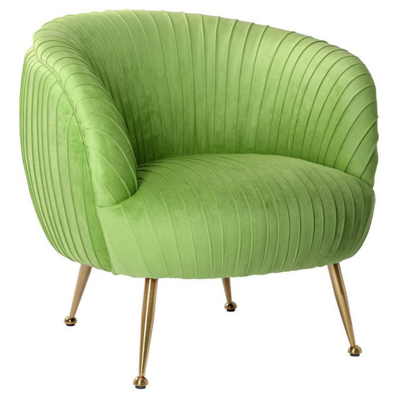 Кресло SOUFFLE CHAIR green матовое золото Зеленый в Саратове | Loft Concept 