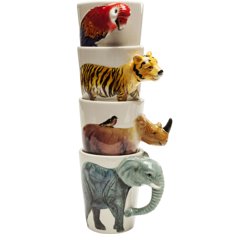 Кружка Tropical Animals mug Мульти в Саратове | Loft Concept 