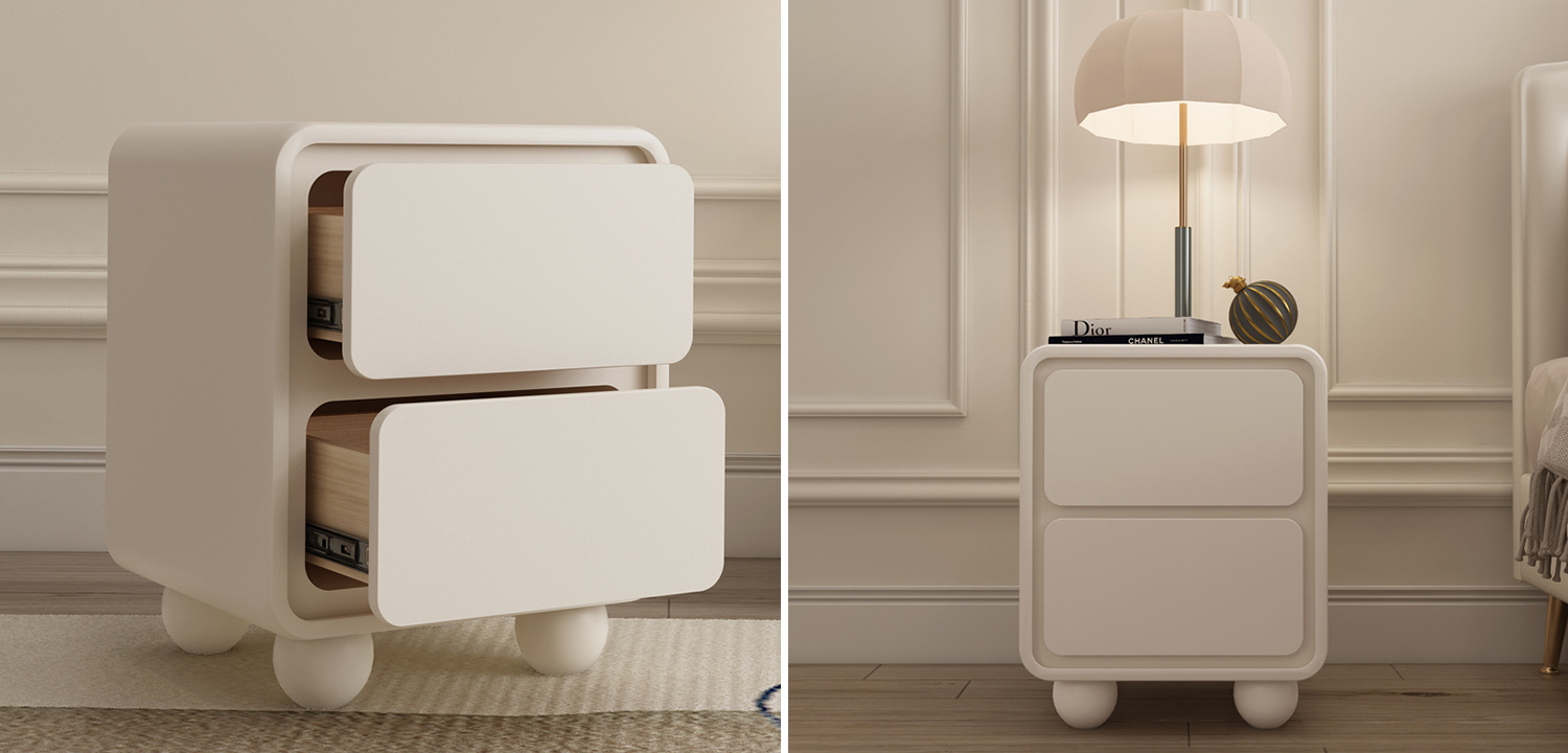 Тумба Cobb Beige Nightstand - фото