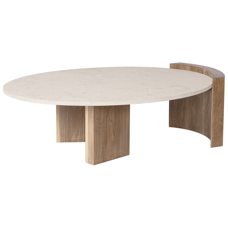 Кофейный стол Jia Coffee Table Бежевый Коричневый Кофейный стол Jia Coffee Table Бежевый Коричневый в Саратове | Loft Concept