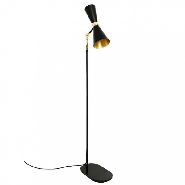 Торшер Delightfull Cairo Floor Lamp Глянцевое золото Черный в Саратове | Loft Concept 