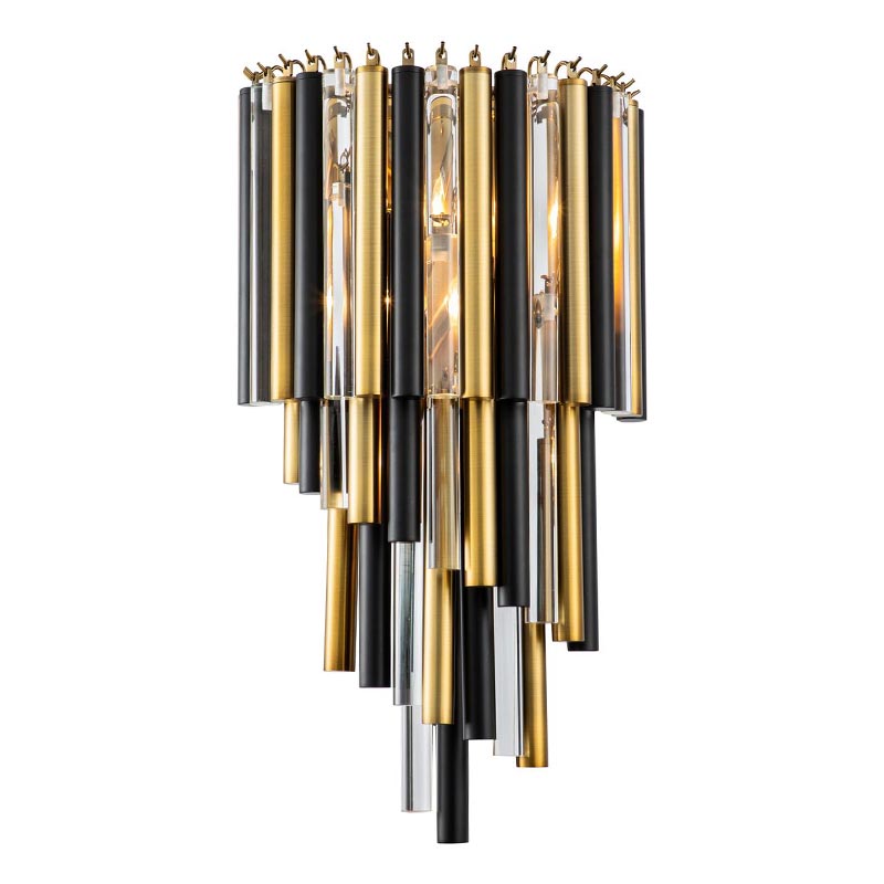 Бра Black Brass Symphony Wall Lamp Черный Латунь Прозрачный (Transparent) в Саратове | Loft Concept 