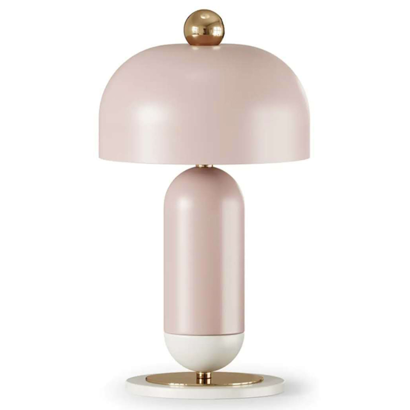 Meet Table lamp pink  Розовый пастельный Латунь в Саратове | Loft Concept 