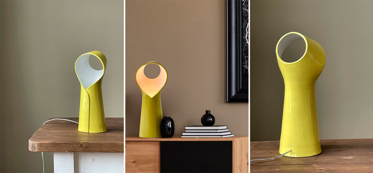 Настольная лампа NUN жёлтая - фото