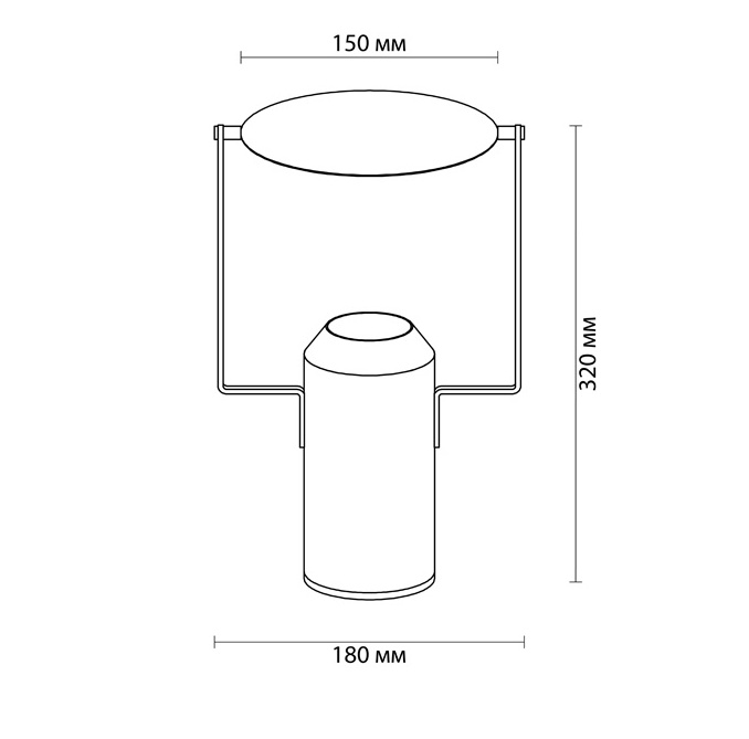 Настольная лампа Black Cylinder Table Lamp в Саратове