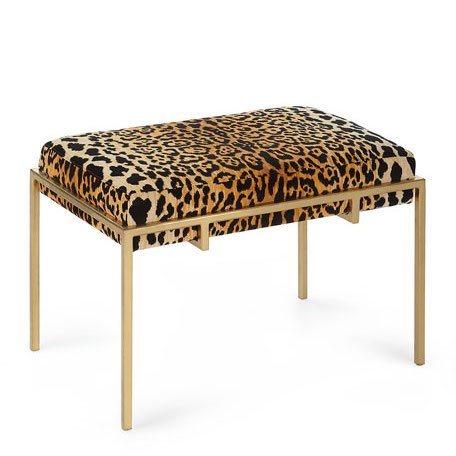 Пуф Metal and Leopard Ottoman Мульти в Саратове | Loft Concept 