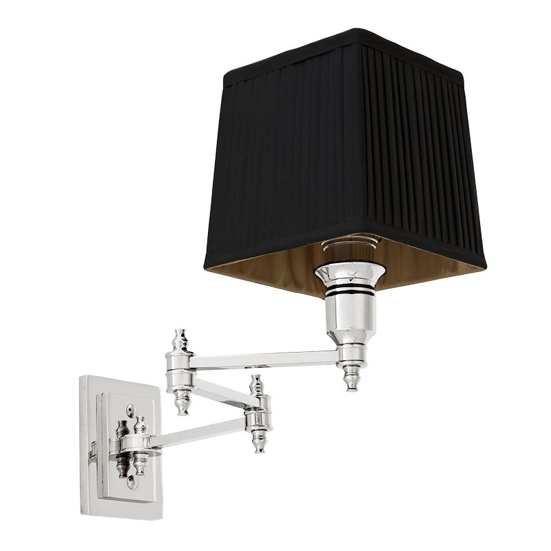 Бра Wall Lamp Lexington Swing Nickel+Black Никель Черный в Саратове | Loft Concept 