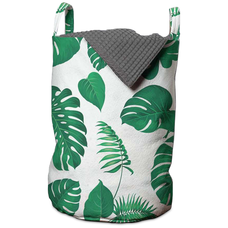 Корзина Tropical Pattern Basket Зеленый Белый в Саратове | Loft Concept 