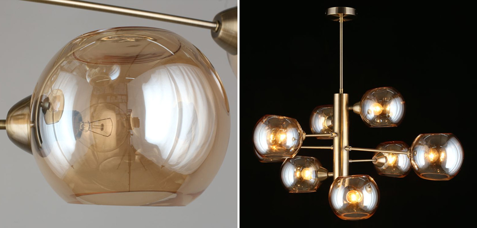 Люстра Staggered Glass Латунь Люстра Staggered Glass Латунь - Loft-Concept в Саратове