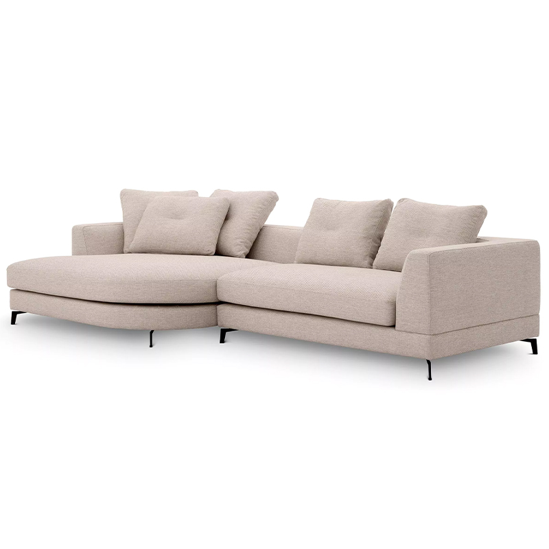 Диван Eichholtz Sofa Moderno S Left Бежевый Черный в Саратове | Loft Concept 