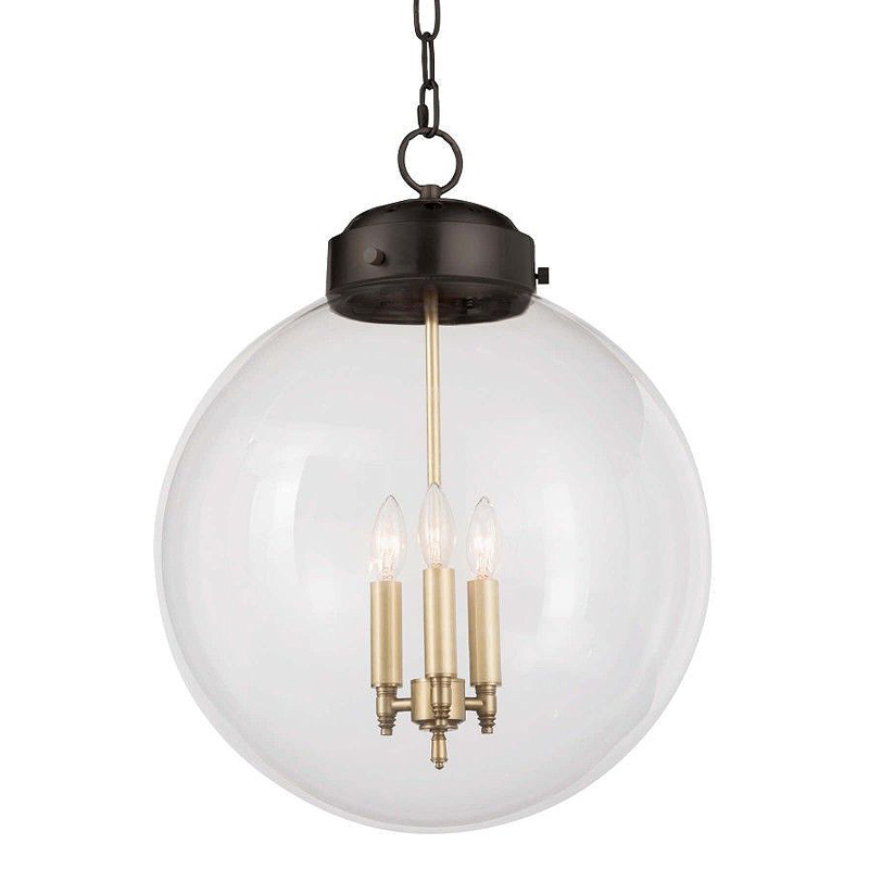 Подвесной светильник Conor Globe Hanging lamp Black Черный Прозрачный (Transparent) в Саратове | Loft Concept 