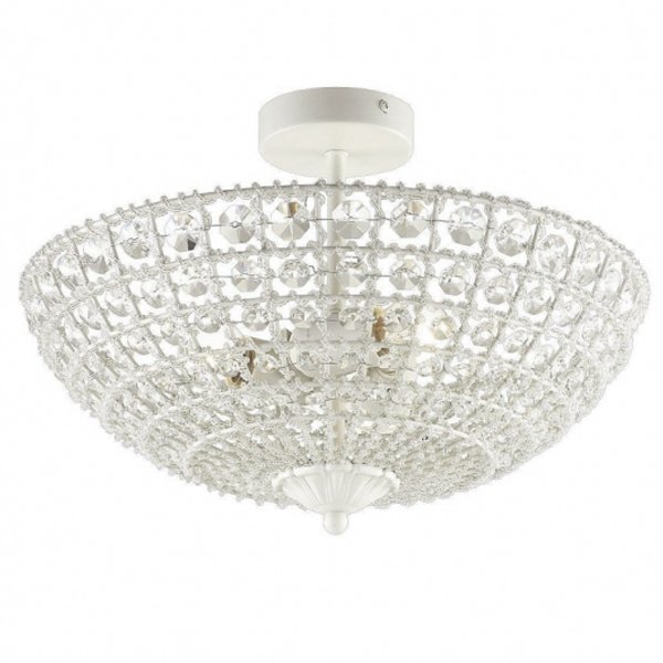 Потолочный светильник Casbah Crystal Top Lamp 3 Прозрачный Белый Потолочный светильник Casbah Crystal Top Lamp 3 Прозрачный Белый в Саратове | Loft Concept