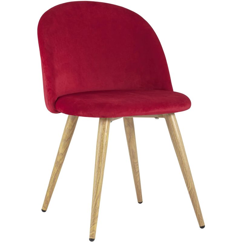 Стул Miruna Chair II Красный Велюр Красный Древесина в Саратове | Loft Concept 