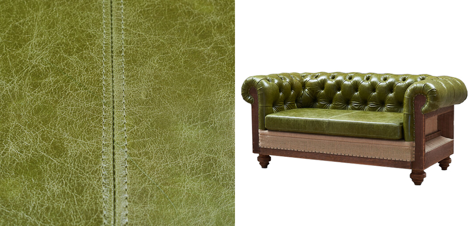Диван Deconstructed Chesterfield Sofa double green leather Диван Deconstructed Chesterfield Sofa double green leather - Loft-Concept в Саратове