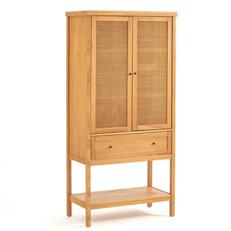 Шкаф Niels Wicker Cupboard 2 Doors Светлый дуб в Саратове | Loft Concept 