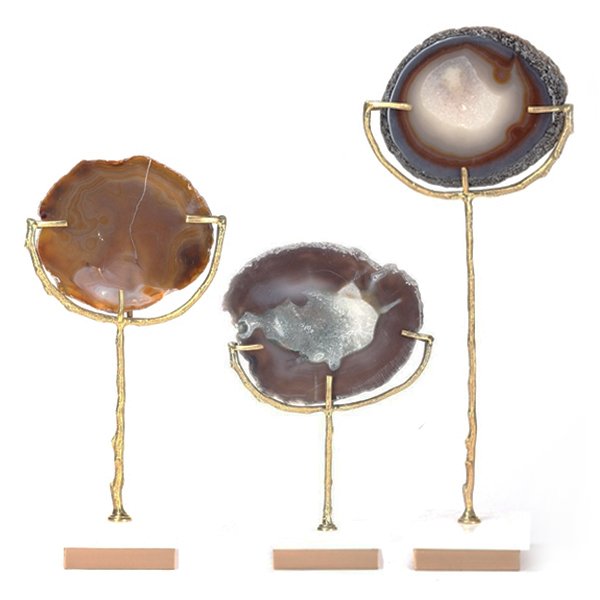 Декоративная статуэтка Stone Agate & Gold Золотой Коричневый в Саратове | Loft Concept 