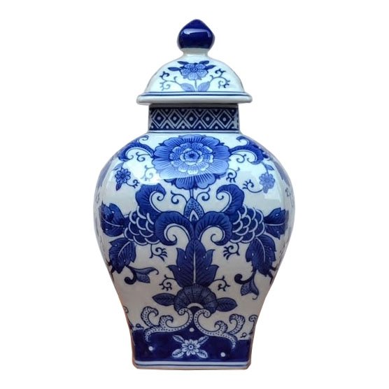 Ваза с крышкой Dark Blue Pattern Светло-голубой Ваза с крышкой Dark Blue Pattern Светло-голубой в Саратове | Loft Concept