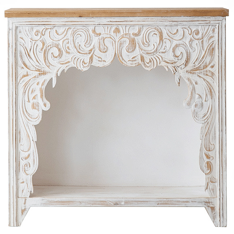 Консоль Indian Antique White Furniture Felicienne Console Древесина Белый в Саратове | Loft Concept 