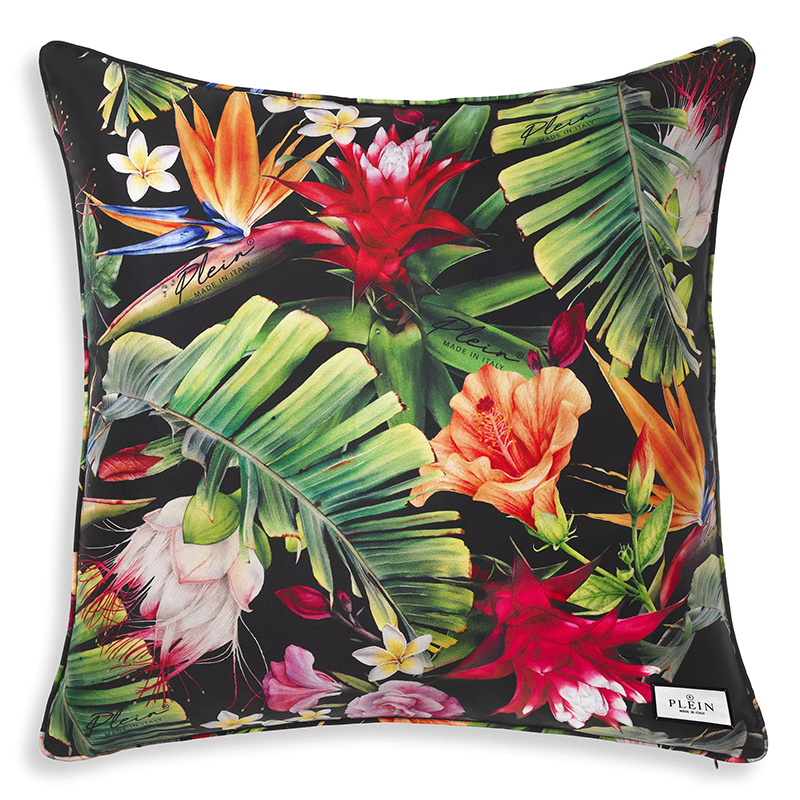 Подушка Philipp Plein Cushion Silk Jungledonna 70 x 70 Мульти в Саратове | Loft Concept 