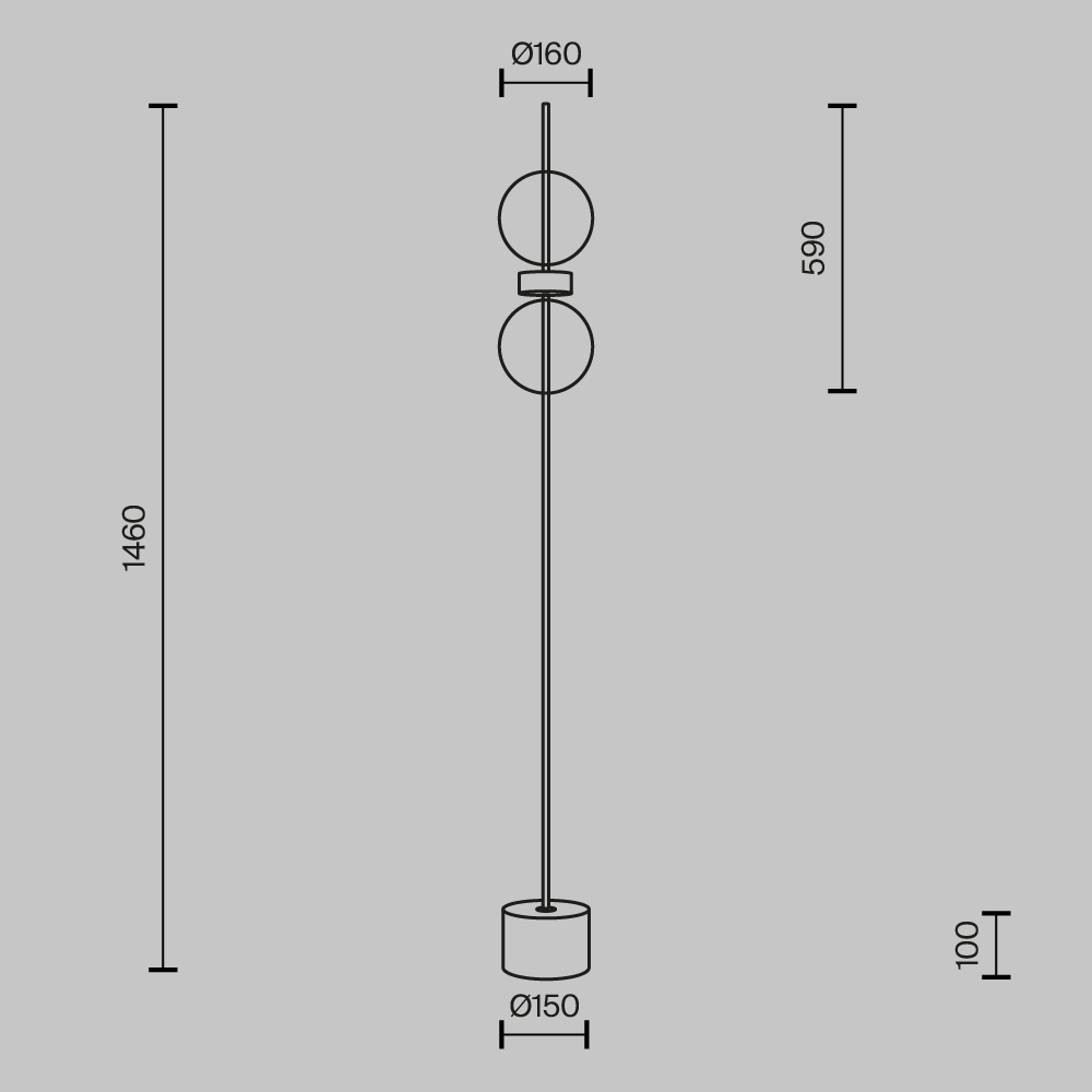 Напольный торшер светодионый Double Moon 3000К 15Вт в Саратове
