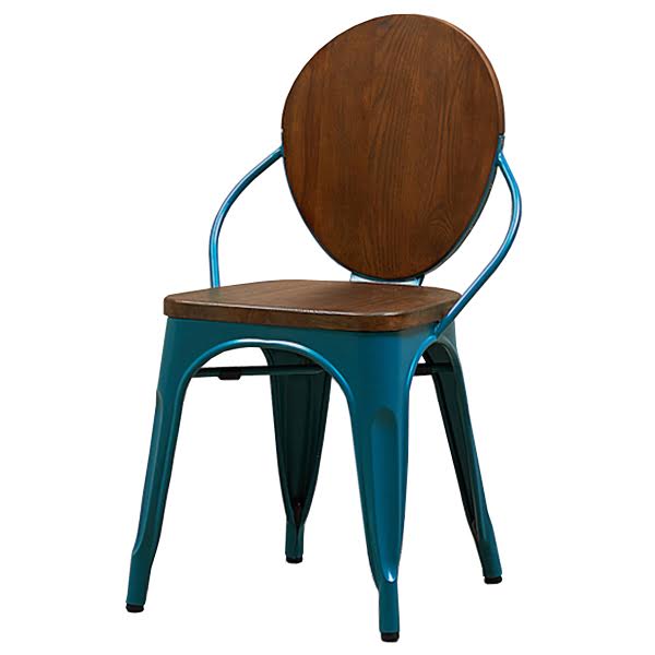 Стул Tolix chair Wooden Turquoise Дуб темный Бирюзовый в Саратове | Loft Concept 