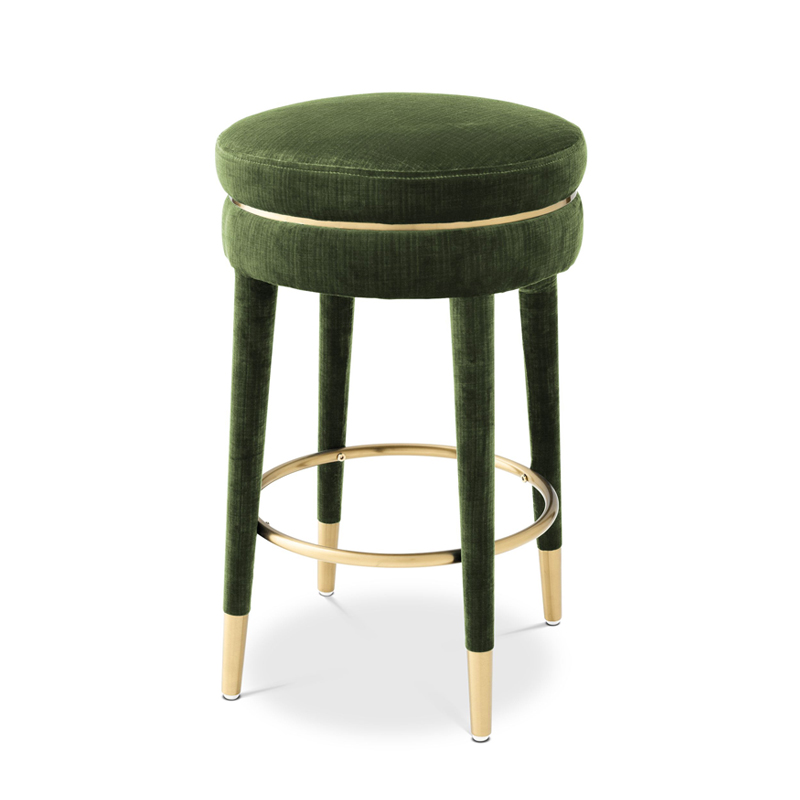 Полубарный стул Eichholtz Counter Stool Parisian green Зеленый Латунь в Саратове | Loft Concept 