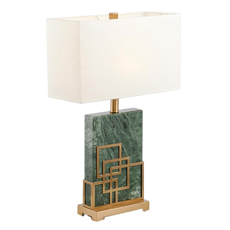 Настольная лампа Table Lamp marble green Зеленый Латунь в Саратове | Loft Concept 