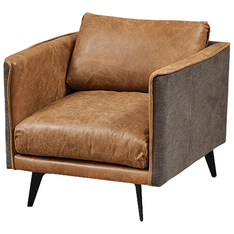 Кресло Caramel Leather & Textiles Armchair Карамель Серый в Саратове | Loft Concept 