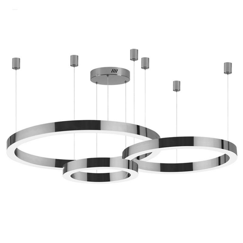 Люстра 3 Nickel Ring Horizontal Никель в Саратове | Loft Concept 