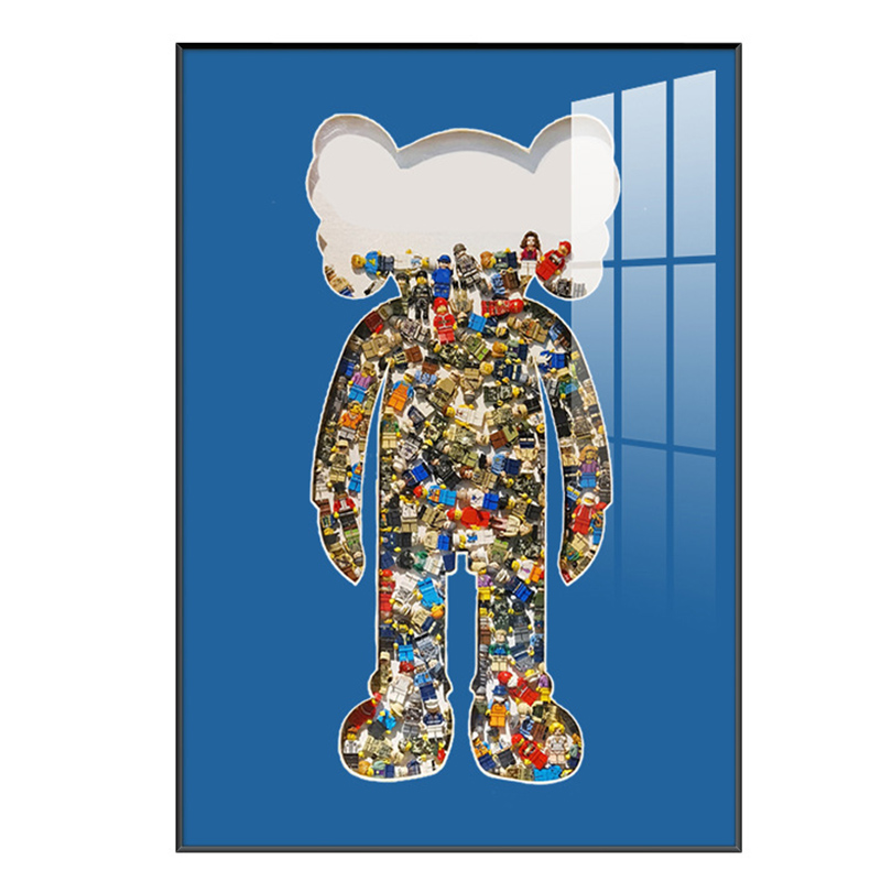 Постер Bearbrick Blue Мульти в Саратове | Loft Concept 