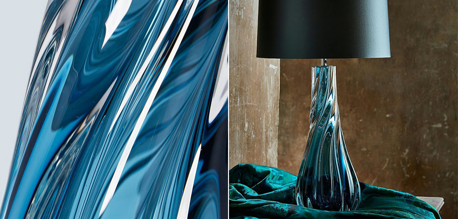 Настольная лампа Naiad Velvet Blue Table Lamp Настольная лампа Naiad Velvet Blue Table Lamp - Loft-Concept в Саратове