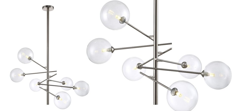 Люстра Gallotti & Radice Straight Nickel 6 Люстра Gallotti & Radice Straight Nickel 6 - Loft-Concept в Саратове