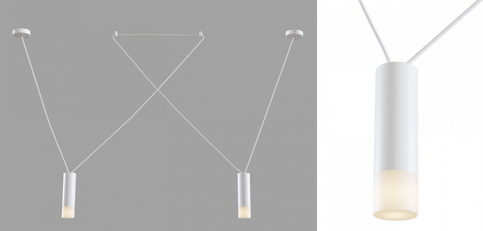 Wireflow LED White Suspension lam 2 патрона Wireflow LED White Suspension lam 2 патрона - Loft-Concept в Саратове