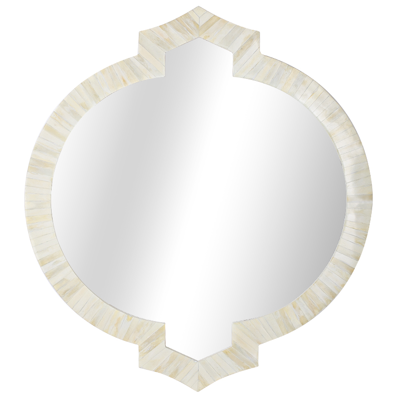 Зеркало Bone Inlay Round Mirror white  в Саратове | Loft Concept 