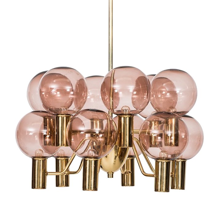 Люстра Hans-Agne Jakobsson Ceiling Lamps Глянцевое золото Розовый (Rose) в Саратове | Loft Concept 