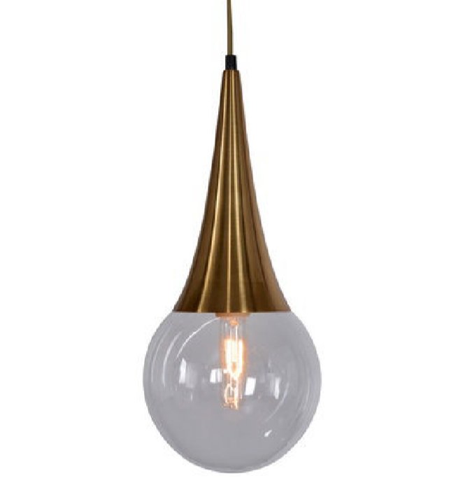 Подвесной светильник Drop Pendant lamp Латунь Античная полированная в Саратове | Loft Concept 