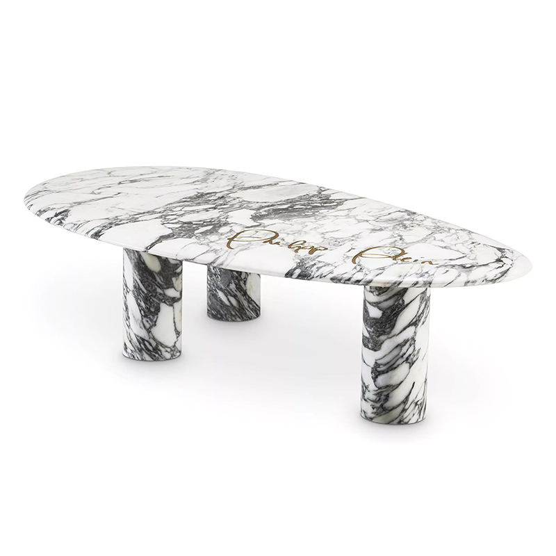 Кофейный стол Philipp Plein Coffee Table Forte Белый Белый Мрамор Bianco в Саратове | Loft Concept 