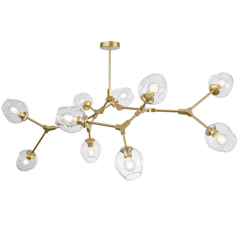 Люстра Branching Bubble Chandelier Черный Золотой в Саратове | Loft Concept 