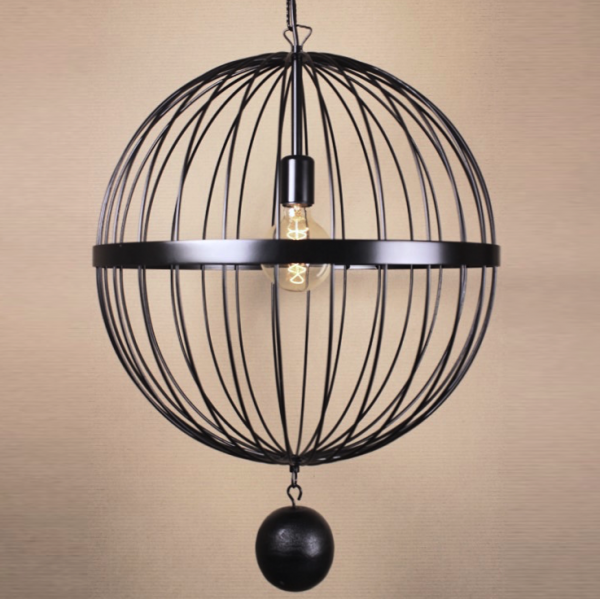 Подвесной светильник Wire Cage Pendant Spher Black Черный в Саратове | Loft Concept 