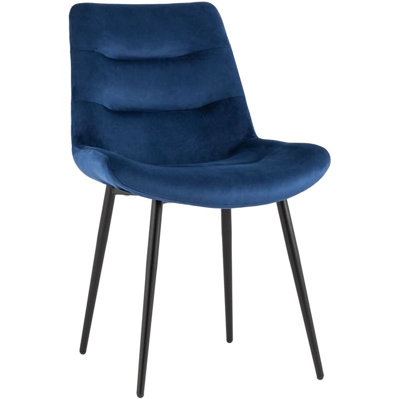 Стул Austin Chair Велюр Индиго Индиго Черный Стул Austin Chair Велюр Индиго Индиго Черный в Саратове | Loft Concept