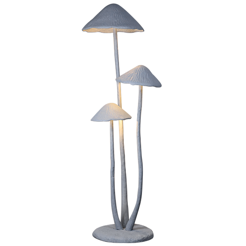 Торшер в виде грибов Floor lamp three mushrooms Серый в Саратове | Loft Concept 