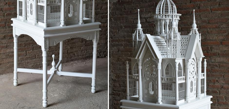 Клетка для птиц Белый дворец BIRD CAGE LARGE Клетка для птиц Белый дворец BIRD CAGE LARGE - Loft-Concept в Саратове