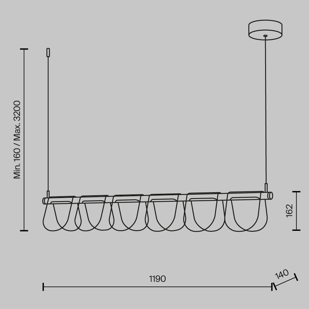 Люстра подвесная Fluffy 3000К 30Вт в Саратове