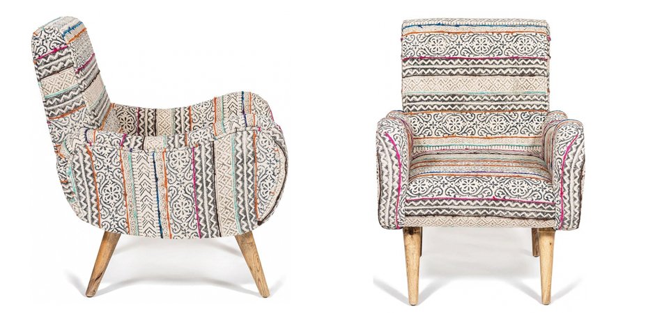 Кресло KELIM Pattern Brown Chair Кресло KELIM Pattern Brown Chair - Loft-Concept в Саратове