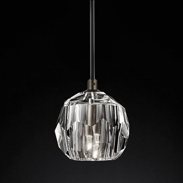 Подвесной светильник Boule De Cristal Single Rod Pendant Chrome Хром в Саратове | Loft Concept 